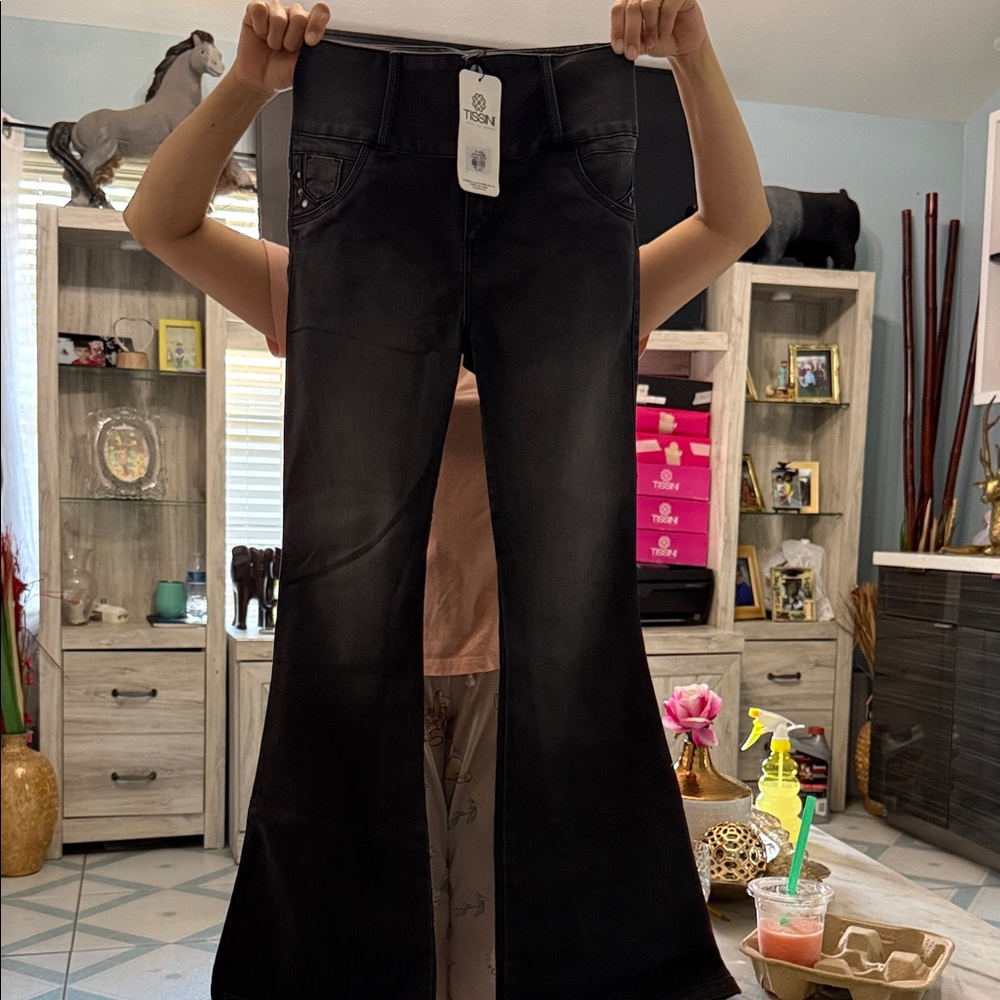 Women's Black Flared Jeans